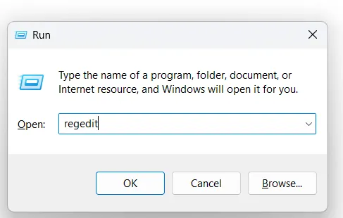 regedit