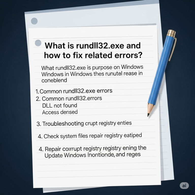 What Is rundll32.exe and How to Fix Related Errors