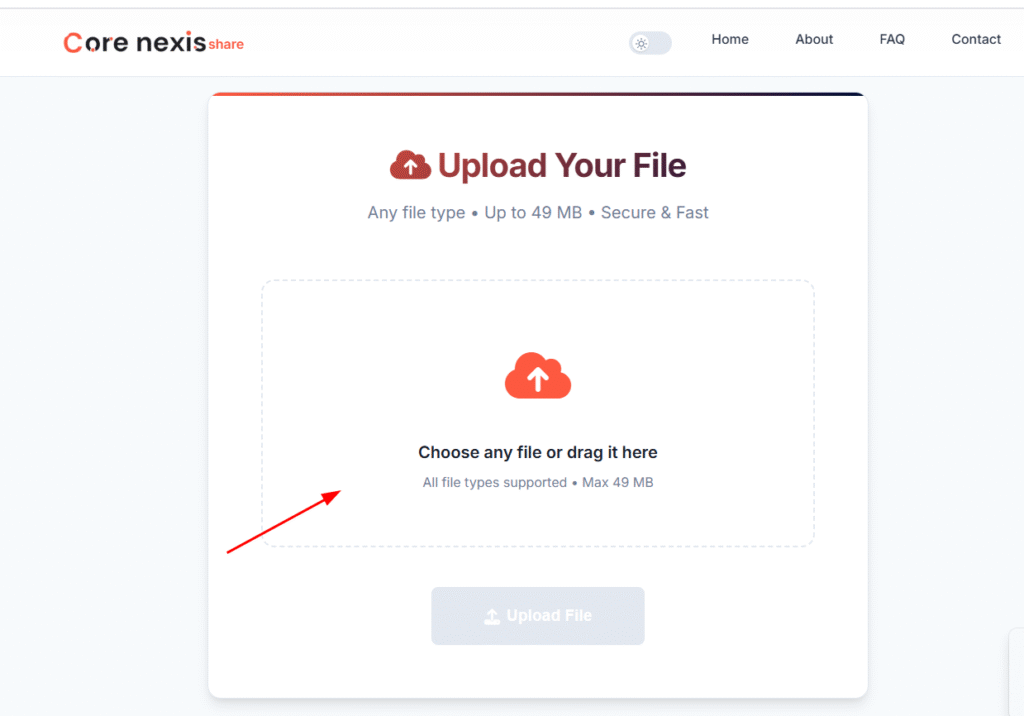upload your file