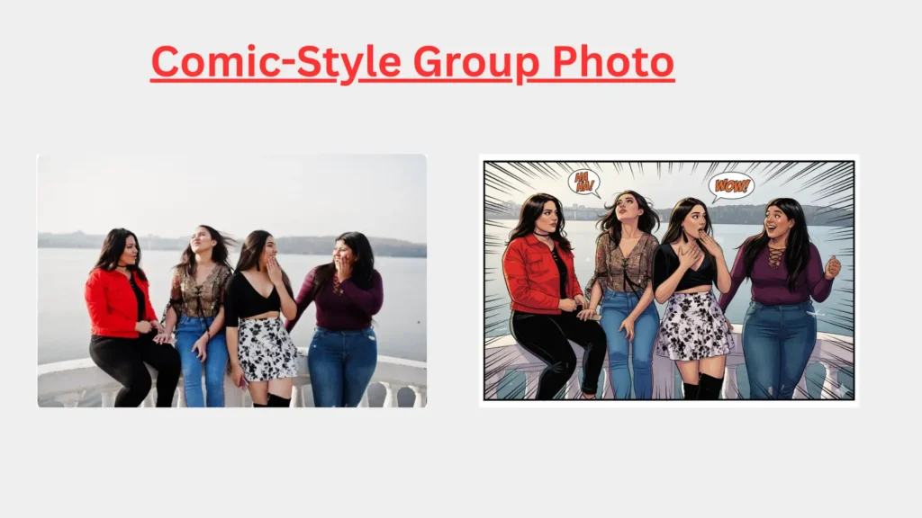 Comic-Style Group Photo