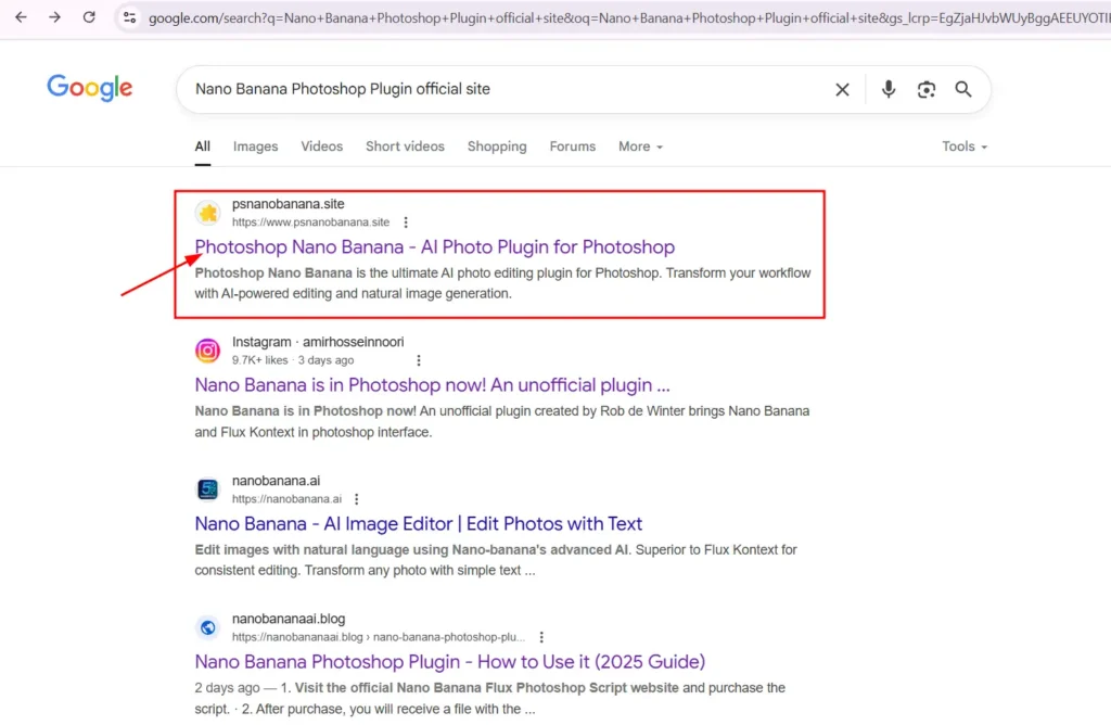 nano banana plugin official website