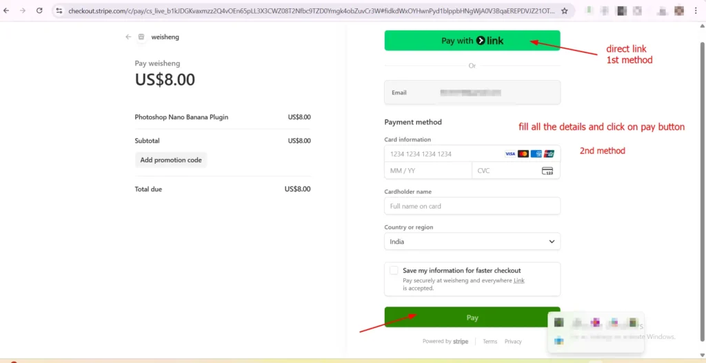 payment method